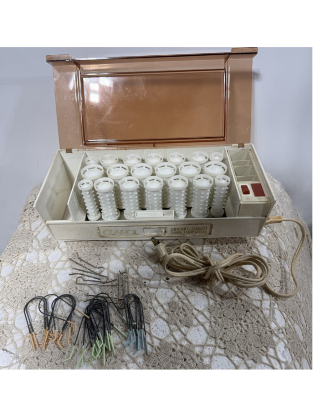 Vintage Clairol Kindness Deluxe 3-Way Hairsetter K-400S Tested Works Hot Rollers